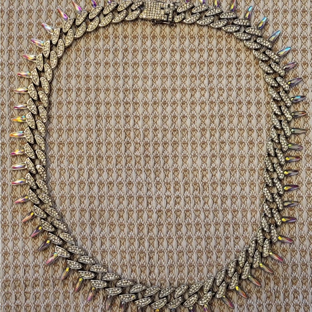 Elegant Silver and Multicolor Necklace